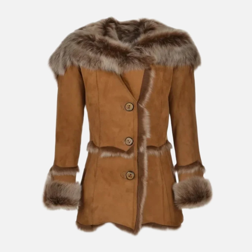 Vintage Longhaired Fur Leather Overcoat