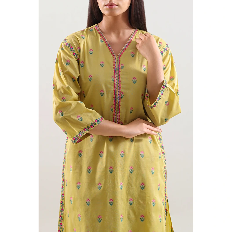 SAYA Original Embroidered Cotton Jacquard Stitched 2 Piece (Shirt/Trouser)