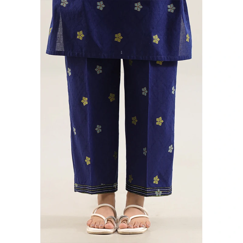 SAYA Original Embroidered Cotton Jacquard Stitched 2 Piece (Shirt/Trouser)