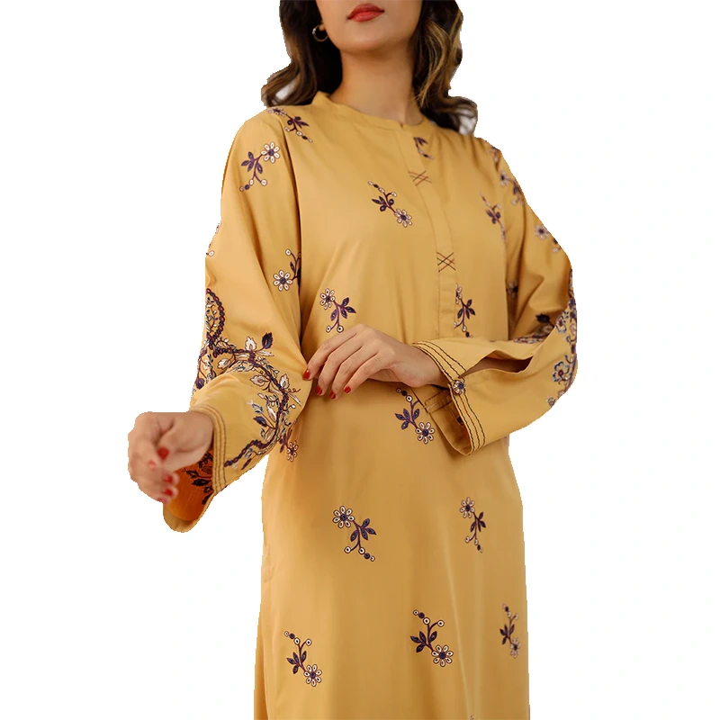 SAYA Original Solid Embroidered Easy Care Fabric Suit