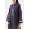 SAYA Original Solid Embroidered Karandi Stitched Shirt