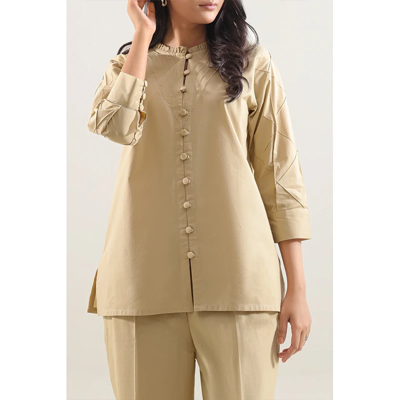 SAYA Original Solid Poplin Stitched 2 Piece (Shirt/Trouser)
