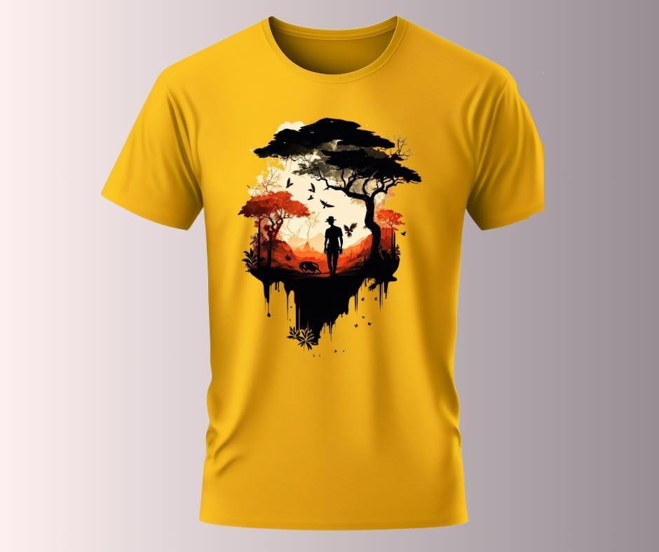 Men's Cotton Graphic Sublimation Round Neck T-Shirt